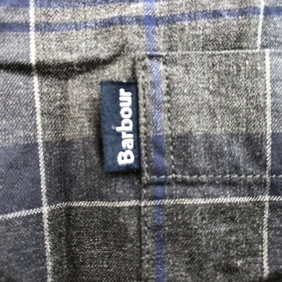 Barbour Mens Wilfred Shirt Large Checkered Tailored Fit Button-Down Long Sleeve - Picture 10 of 14